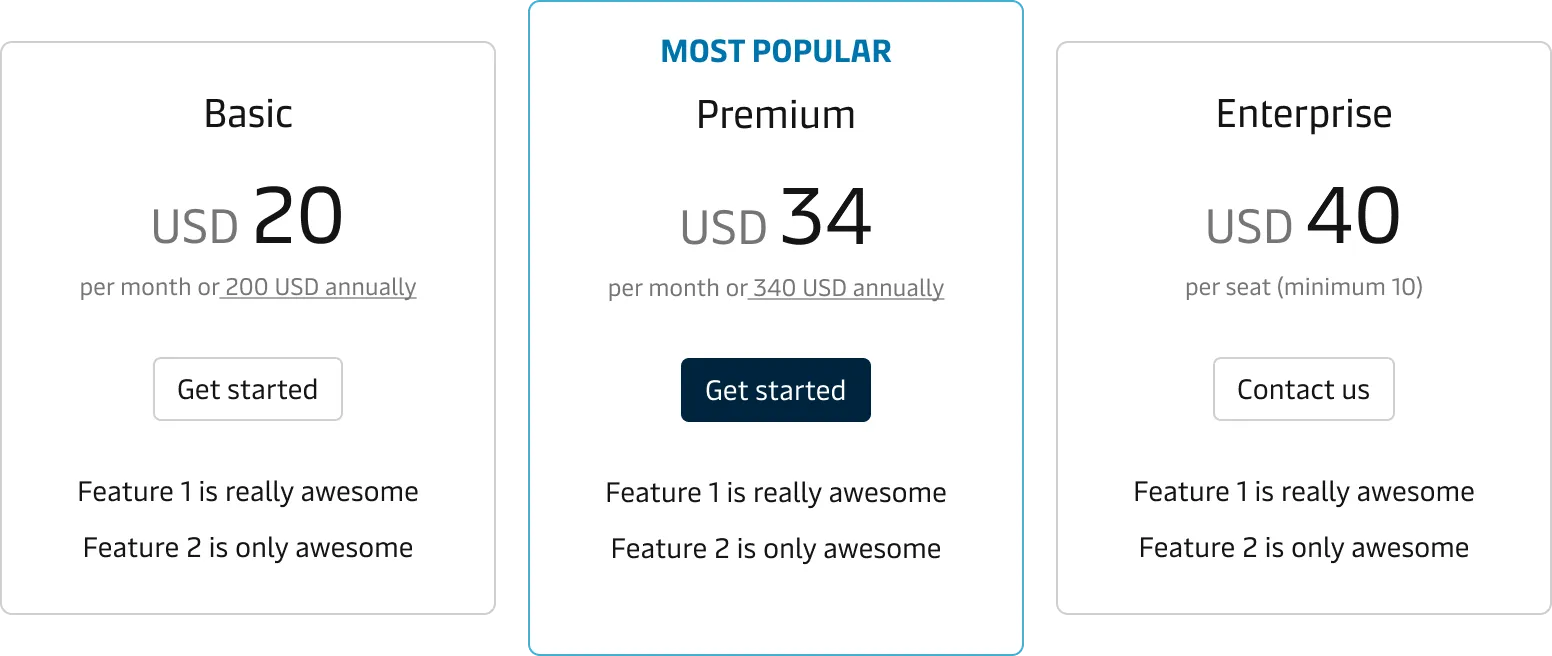Consistent price formatting and placement are crucial to support the price comparison process.