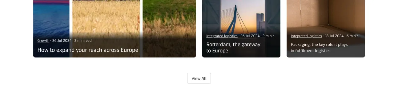 Expanding a section of news cards by clicking the “View all” link button.